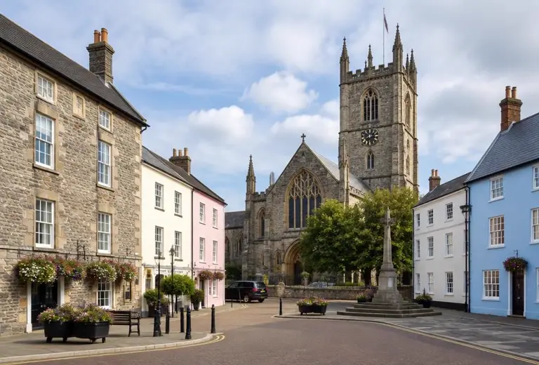 Electricians in Axminster, Devon: local street scene