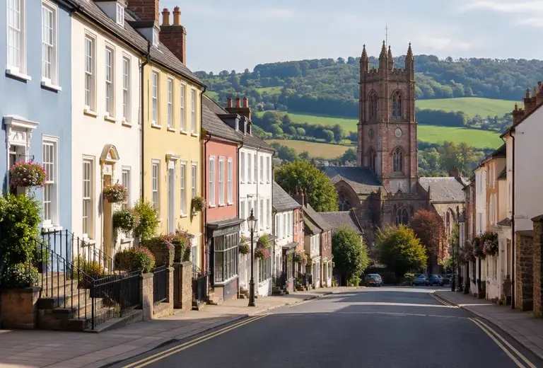 Electricians in Crediton, Devon: local street scene