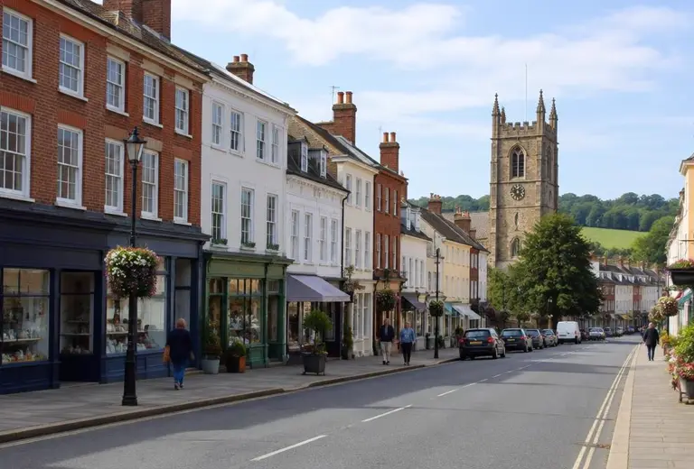 Electricians in Honiton, Devon: local street scene
